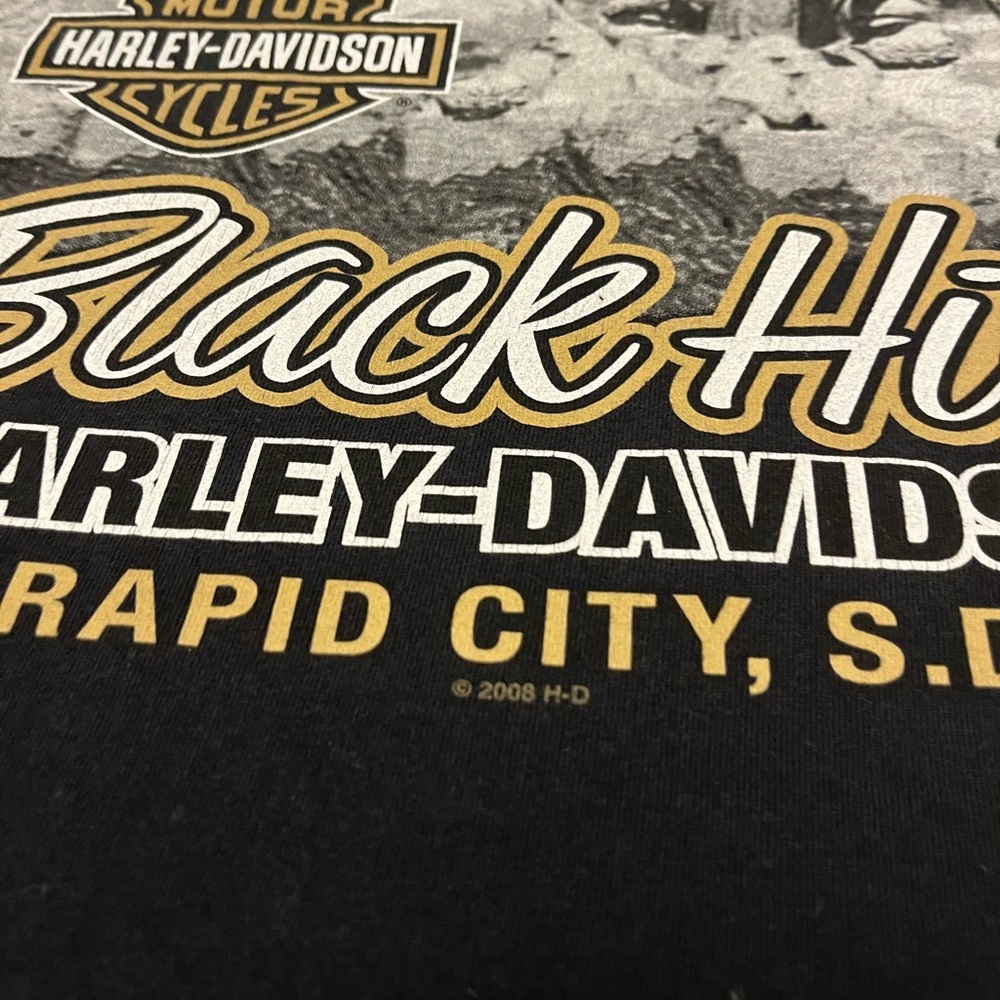 Harley-Davidson VTG Men’s T Shirt Size XL Black Hills 2012 Sturgis Rally Biker - Picture 8 of 9